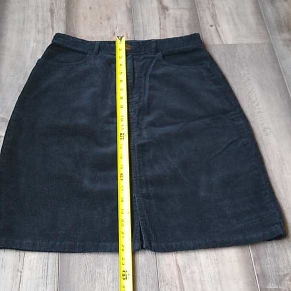 Eddie Bauer black corduroy midi skirt size 8 - Picture 5 of 12